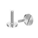 uxcell M3x14mm スロット付き丸頭大フラットヘッドネジ 5個入り 304ステンレススチールスロット付き装飾ネジ