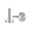 uxcell M3x16mm スロット付き丸頭大フラットヘッドねじ 10個入り 304ステンレススチールスロット付き装飾ねじ(4)