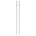 uxcell 2個セットの大型目針 長さ6" 縫い針 家具用レザーに適したステンレス製 糸通しが簡単な直線縫い針