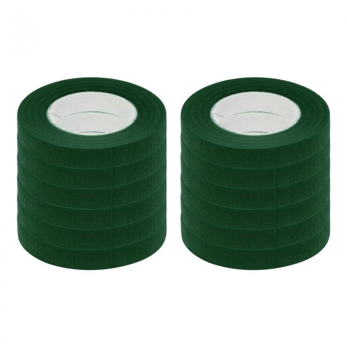uxcell 12ロールのフローラルテープ 1/2"幅 30ヤード 花のアレンジメント ウェディングブーケの包装 クラフト フローリストテープ パイン緑