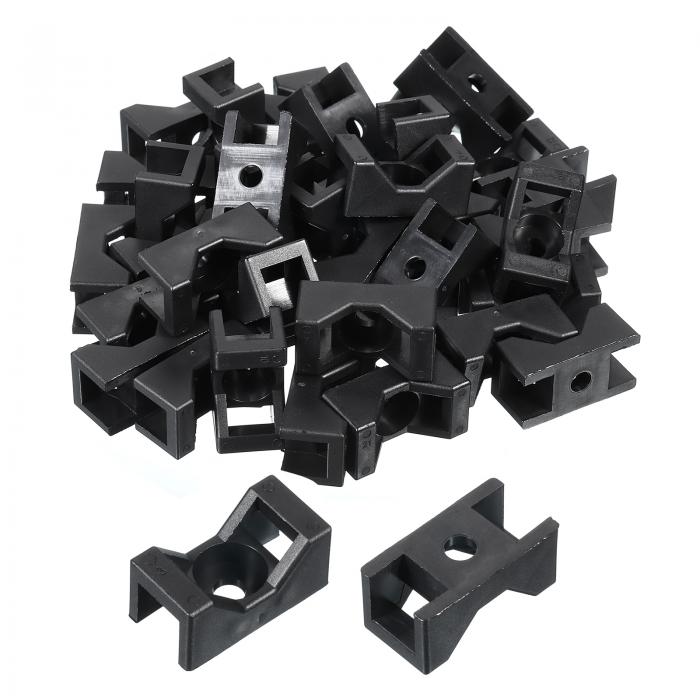 uxcell 150個 ケーブルタイベースサドルタイプマウントワイヤーホルダー 1.18