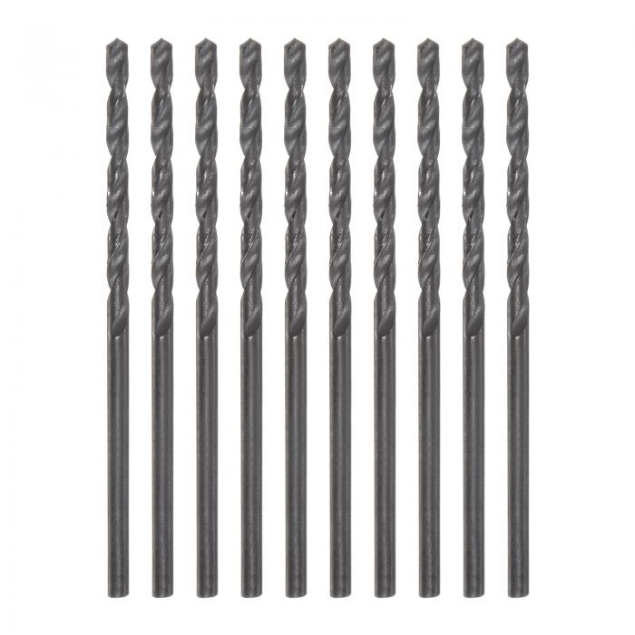 uxcell 10個セット ジョバードリルビット 2mm (5/64") 窒化処理済み 高速度鋼 (HSS) 4241 ツイ ストドリルビット ステンレス鋼 銅 アルミニウム合金 金属 木材 プラスチック用 黒