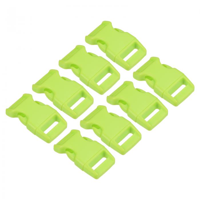 PATIKIL プラスチックバックル 8個入り クイックサイドリリースクリップ ストラップ ウェビング ベルト クラフト バックパックの修理 縫製プロジェクト用 緑 16 mm