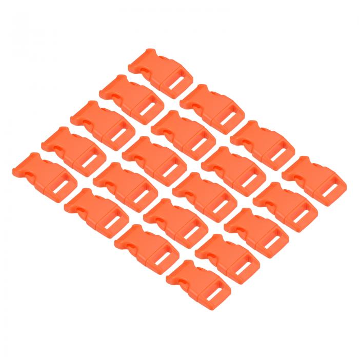 PATIKIL プラスチックバックル 20個入り クイックサイドリリースクリップ ストラップ ウェビング ベルト クラフト バックパックの修理 縫製プロジェクト用 オレンジ 16 mm