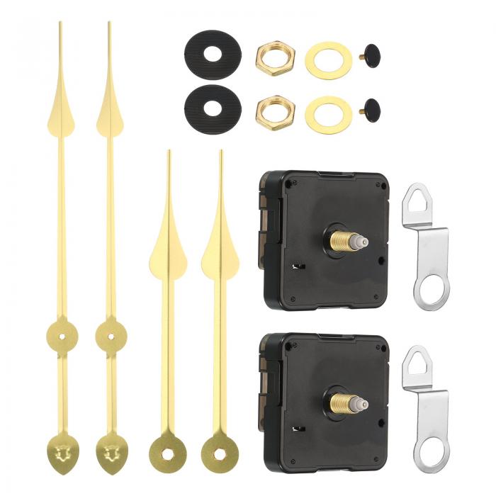 PATIKIL 時計の仕掛け交換 2セットのクォーツ時計仕掛け 電池式DIY壁時計 アルミ製18mm/0.7