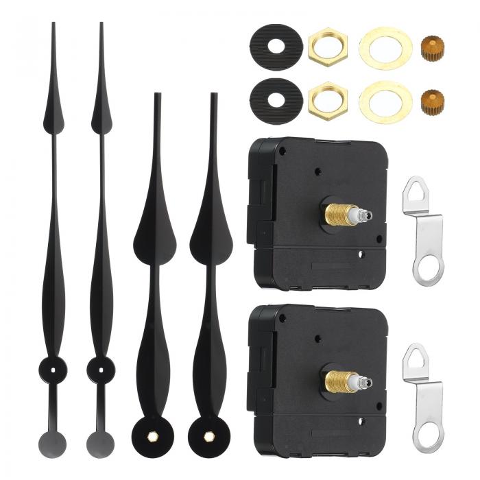 PATIKIL 時計の仕掛け交換 2セットのクォーツ時計仕掛け 電池式DIY壁時計 12"の長い針 31mm/1.2"のシャ..