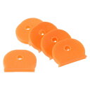 PATIKIL キーキャップカバー 5個セットのキーアイデンティファイアカバー コーディングタグマーカー 半円形シリコンスリーブ オフィス 家 アパートメント用 オレンジ色