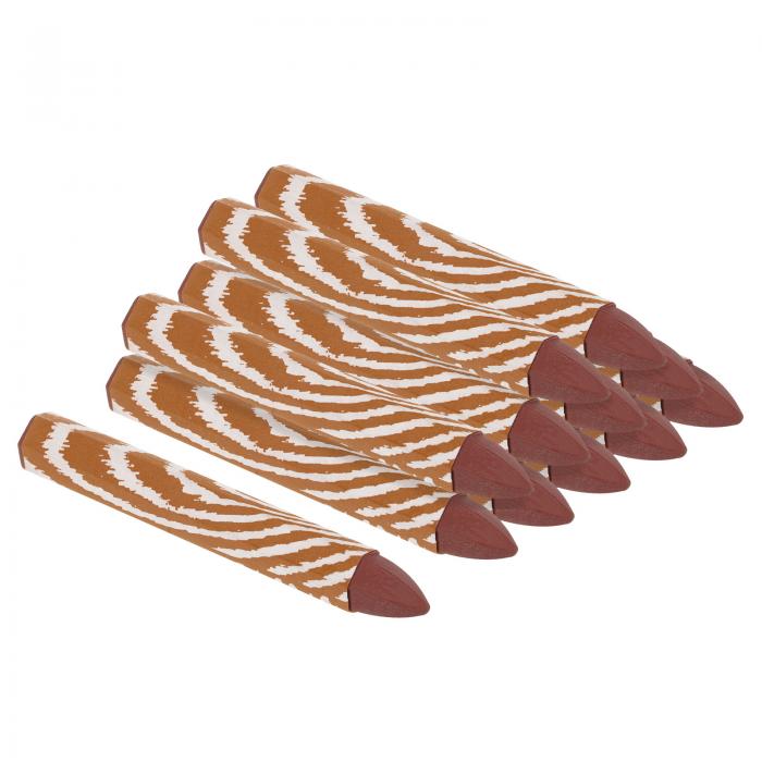 PATIKIL 木材マーキングクレヨン 24個入り 10 x 1.4 cm ヘックスワックス タイヤマーカー描画クレヨン ..