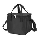 PATIKIL 女性/男性用ランチボックス 断熱クーラーランチバッグ 再利用可能なランチコンテナ 8.7x6.7x9.4" 仕事 ピクニック アウトドアに最適 黒