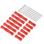 PATIKIL アーチェリーボウストリングフィンガーセーバー 1.6"/0.8" 6個入り シリコン製フィンガーガード ユース用 赤色