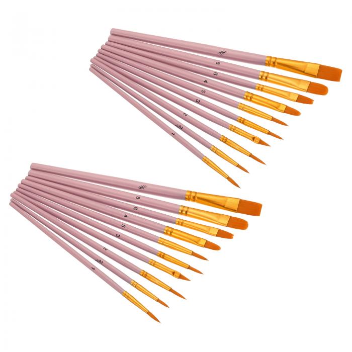 PATIKIL ペイントブラシ 30個セット アクリルブラシ ウォーターカラー オイルアート ディテールペイントブラシ フェイスアーティスト キャンバス ウォー...