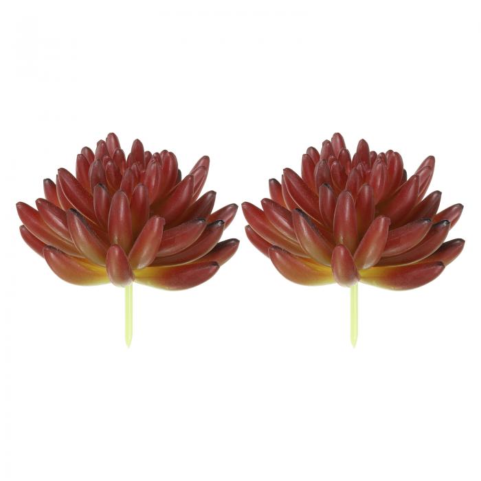 PATIKIL 人工多肉植物 2パック フェイク多肉植物 鉢植えなし リアルな質感の多肉植物 家庭菜園の装飾用 パープル