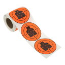 PATIKIL 射撃の標的 ステッカー 3 " 射撃練習用粘着蛍光スプラッター ターゲット オレンジ ブラック グラフィック 200 個