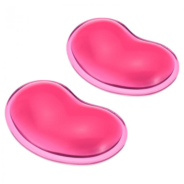 PATIKIL ジェルマウスリストレスト 2パックのマウスリストサポート エルゴノミックマウスパッドクッション コンピューターラップトップオフィス用 ピンク