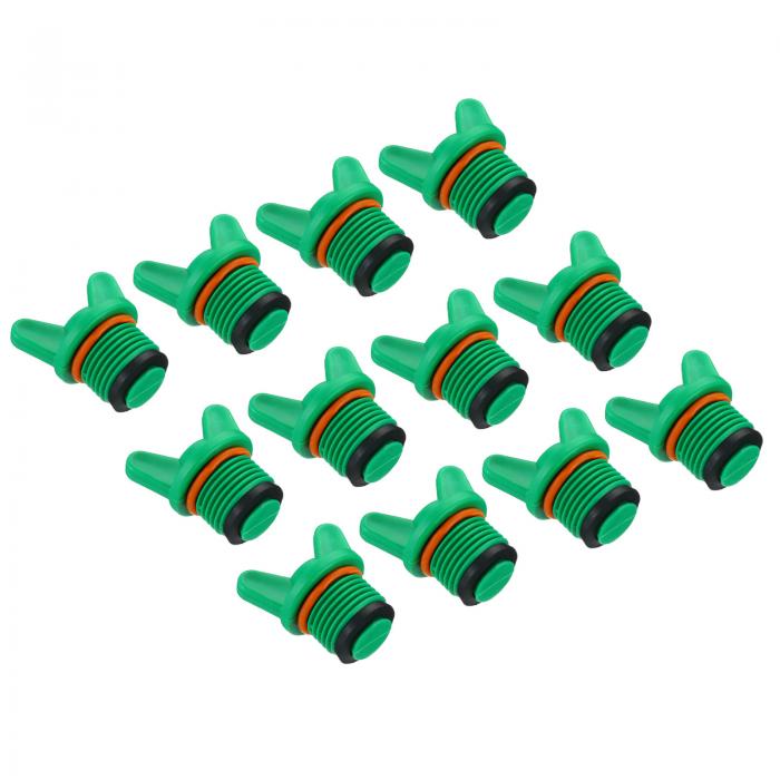 PATIKIL 1/2PT PPR パイプ継手エンドキャップ 12個 バタフライ オスネジ 給水チューブストッパー PPRパイプコネクタプラグ 水/油/ガス水道管端用 緑