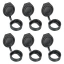 PATIKIL 19mm カムロック防塵カバー スイッチカバー ロック保護カバー 6個 ラバー 防塵防水 19mmカムロック用 ブラック