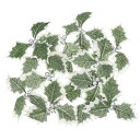 PATIKIL 人工ヒイ ラギの果実 緑の葉付き 10個 シルバー ひいらぎの花 クリスマスリースアレンジメントクラフト ウェディングパーティーホーム用