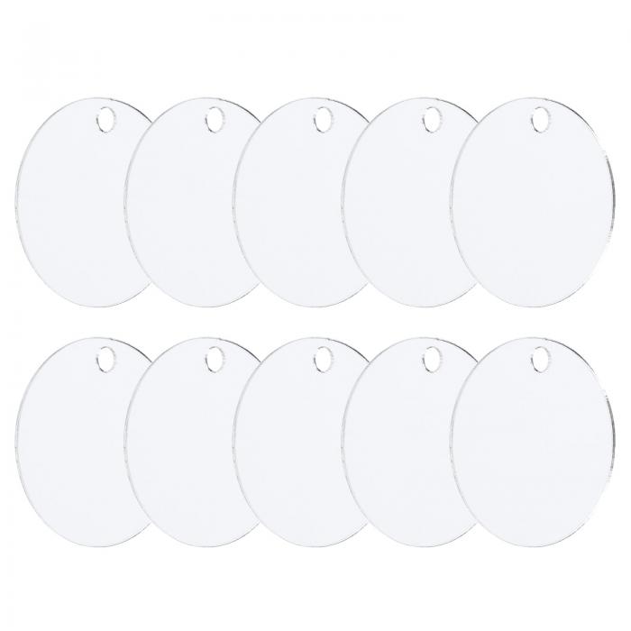 PATIKIL 30 mm直径 アクリルサークル 10個 丸い透明なプラスチックシート飾り ケーキデ ...