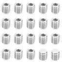 PATIKIL M10x10 mm ナイロン先端イモネジ 20個 メートル六角ソケットヘッド カップポイントアンチスリップセット ネジ 内部六角ドライブ ハードウェア 304ステンレス鋼