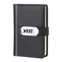 PATIKIL A6 ロック付き日記 ロック付きジャーナル かわいいジャーナリング レザー ノートブック ジャーナル 128 ページ 日記 ペンスロット カード...