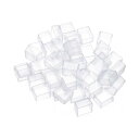 PATIKIL 2ml 水彩パン 48個入り 空のハーフパン プラスチック水彩缶 水彩油絵 アクリル絵の具 トラベルブリキケース パレットスタイル 1用 クリア