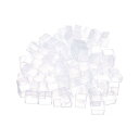 PATIKIL 2ml 水彩パン 100個入り 空のハーフパン プラスチック水彩缶 水彩油絵 アクリル絵の具 トラベルブリキケース パレットスタイル 1用 クリ...