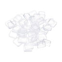 PATIKIL 1ml 水彩パン 50個入り 空のハーフパン プラスチック水彩缶 水彩油絵 アクリル絵の具 トラベルブリキケース パレットスタイル 2用 クリア