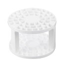 PATIKIL 1個のペイントブラシホルダー ペイントブラシ収納オーガナイザー 49穴 プラスチック製 ペイント収納デスクスタンド アーティストデスク メイクアップペンシル用 ホワイト