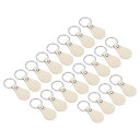 PATIKIL レザーキーホルダーキット 20個 PU レザーキーホルダー ブランク リベットとキーホルダー付き DIY キーホルダー レー ザー彫刻革製作用 ...
