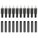 PATIKIL 2.5x0.7mm DCオスプラグ電源供給端 20個 DIY DC バケットコネクタの交換 熱収縮チューブ付き(3)
