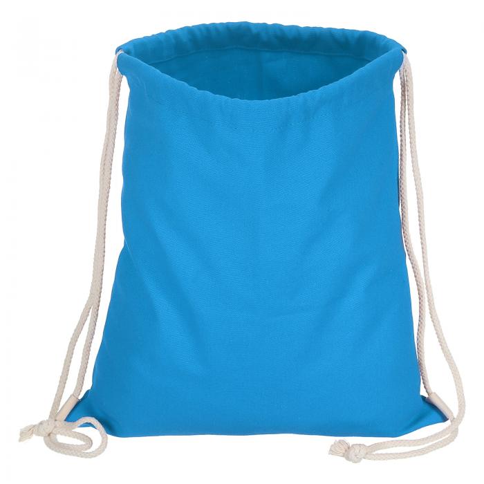 PATIKIL 棉 紐付きバッグ 棉 折りたたみ可能なスポーツジムバッグ 女性用男性用ジムスポーツ旅行用 ブルー