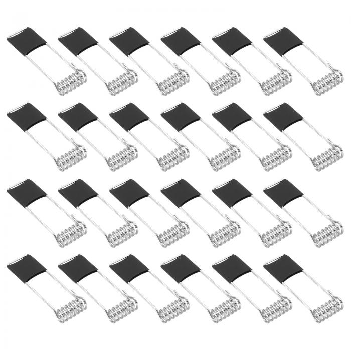 PATIKIL 50x16mm ダウンライトスプリングクリップ 50個 発光ダイオード 埋め込み型照明アクセサリー 固定クランプ シーリングランプ用 黒