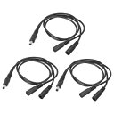 PATIKIL 1オスへ2メス DC電源スプリッタケーブル 3個入り 5.5 mm x 2.1 mm Yスプリッターケーブル CCTVカメラ ルーター LED ライトストリップ用|詳細画像