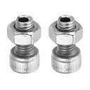 PATIKIL M8x16mm 六角穴付きネジ 2セット 円筒形 中空ボルトナットキット ランプねじ 切りねじ スルーホールファスナー 304ステンレス鋼