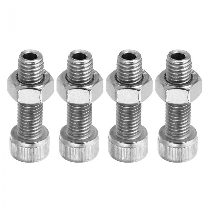 PATIKIL M10x35mm 六角穴付きネジ 4セット 円筒形 中空ボルトナットキット ランプねじ 切りねじ スルー..
