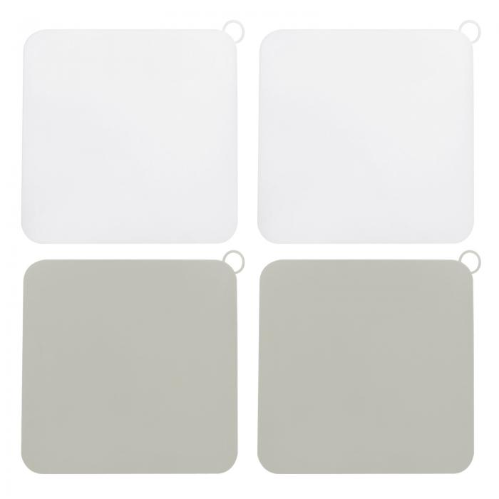 PATIKIL 排水口防臭パッド シャワー排水口ストッパー 排水口カバー シリコン 4枚2セット スクエア キッ..