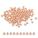 PATIKIL 5mm 金フィルド スペーサービーズ ジュエリーメイキング用 100個入り メタルラウンドビーズ ブレスレット イヤリング ネックレス DIYク...