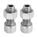 PATIKIL M12x30mm 六角穴付きネジ 2セット 円筒形 中空ボルトナットキット ランプねじ 切りねじ スルーホールファスナー 304ステンレス鋼