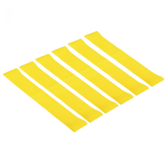 PATIKIL 教室用 0.7mm厚 椅子バンド 15個入り ゴム製 伸縮性 あるバウンドフィジェットフットバンドストリップ イエロー