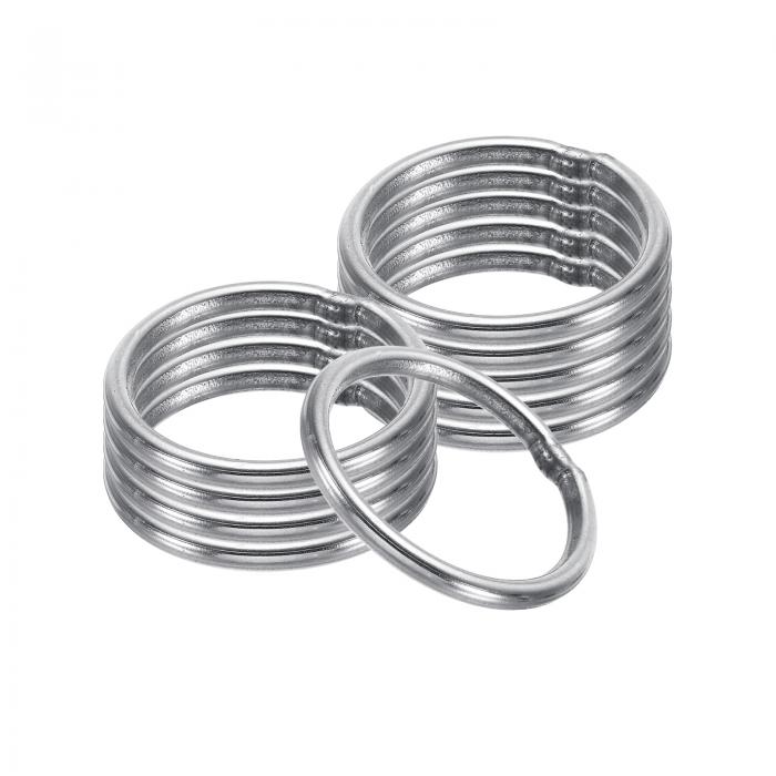 PATIKIL 24 mmメタルOリング 10個 304ステンレス鋼 ラウンドリング ハードウェア バッグ ベルト ハンギングバスケット DIYクラフト用