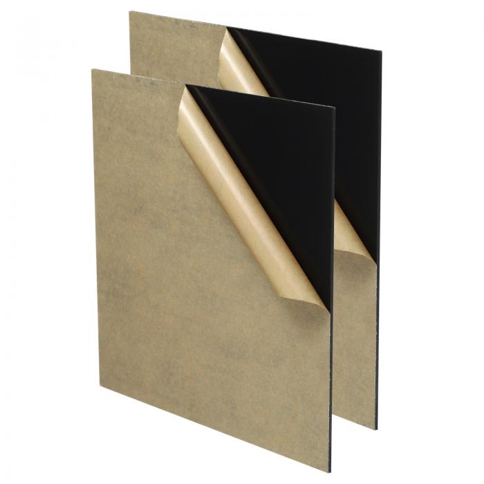 PATIKIL 黒アクリルシート 2枚セット 10"×10"の正方形パネルミラーフェース 厚さ1/8"のガラスボード DI..