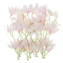 PATIKIL 7" 人工蘭 花 16個 浮きキャンドルシミュレーションフラワーシリンダーベースフィラー ホームウェディング装飾用 ピンク色