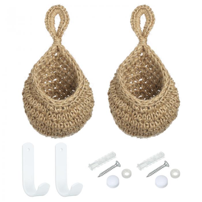 【期間限定10％OFF】PATIKIL キッチン用吊り下げフルーツバスケット 2個セット ミニサイズ ティアドロ..