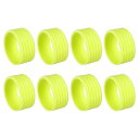 PATIKIL バドミン トンラケットハンドルグリップリング 8個セット ラケット修理リンググリップバンド ラバーリング 非滑り 吸水性オーバーグリップ イエロ...