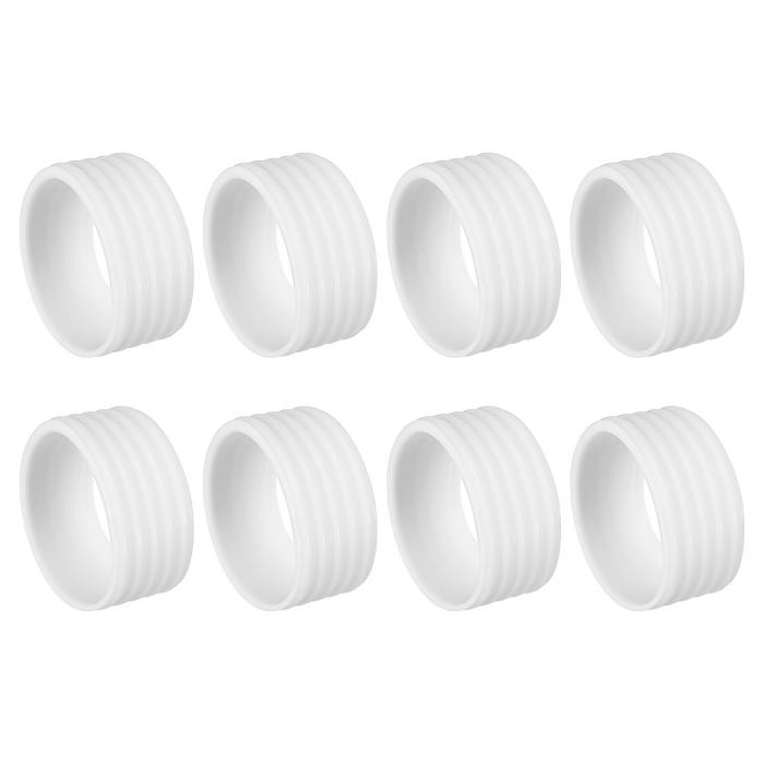 PATIKIL バドミン トンラケットハンドルグリップリング 8個セット ラケット修理リンググリップバンド ラバーリング 非滑り 吸水性オーバーグリップ ホワイ...