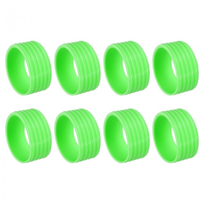 PATIKIL バドミン トンラケットハンドルグリップリング 8個セット ラケット修理リンググリップバンド ラバーリング 非滑り 吸水性オーバーグリップ 緑