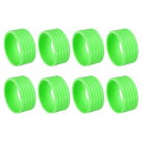 PATIKIL バドミン トンラケットハンドルグリップリング 8個セット ラケット修理リンググリップバンド ラバーリング 非滑り 吸水性オーバーグリップ 緑