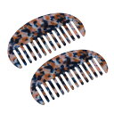 VOCOSTE ヘアコームワイドトゥース 帯電防止 太い 縮れた髪 ヘアケア用 もつれ解消コーム 2個 トーティ