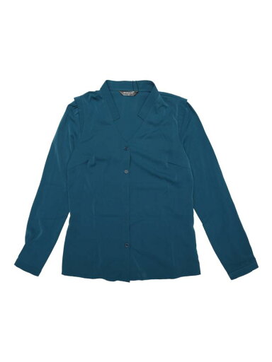 Allegra K シフォンブラウス シャツ Vネック ワーク オフィス ボタンアップ エレガント レディース レイクブルー S Allegra K シフォンブラウス シャツ Vネック ワーク オフィス ボタンアップ エレガント レディース レイクブルー S