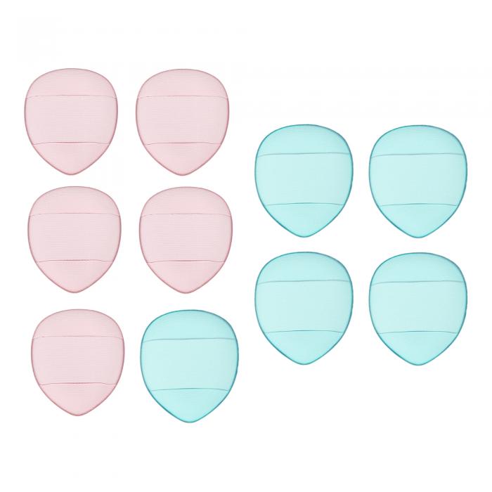 VOCOSTE 化粧パフ エアパフ 指のパフ スポンジパフ メイク用パフ ミニサイズ 乾湿両用 水滴形 柔らかい ポータブル 10枚2色 ピンク ブルー